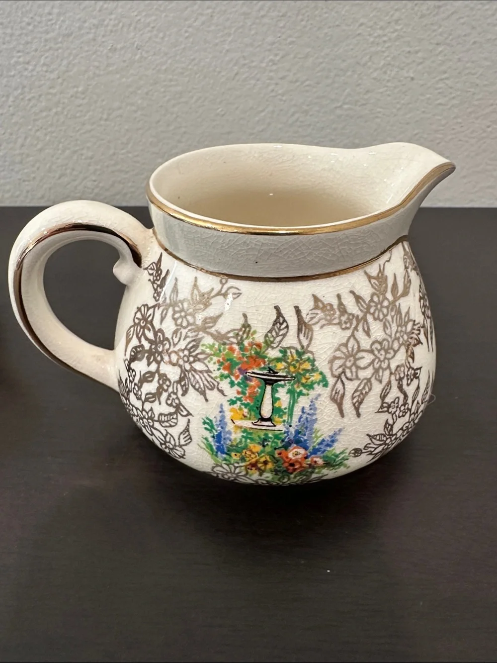 Vintage Rare Gibsons England Floral Victorian Lady Tea Set White Yellow Blue